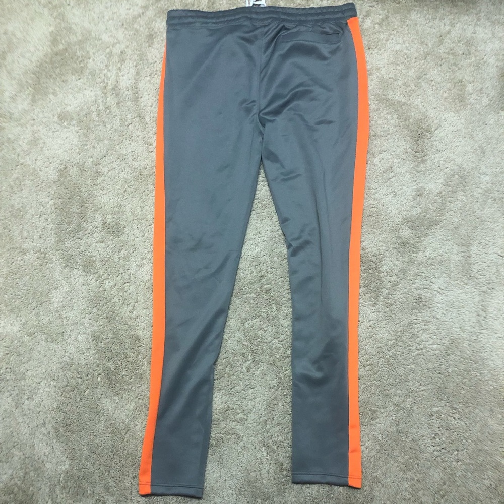 REBEL MINDS MENS TRACK PANTS | GREY/ORANGE